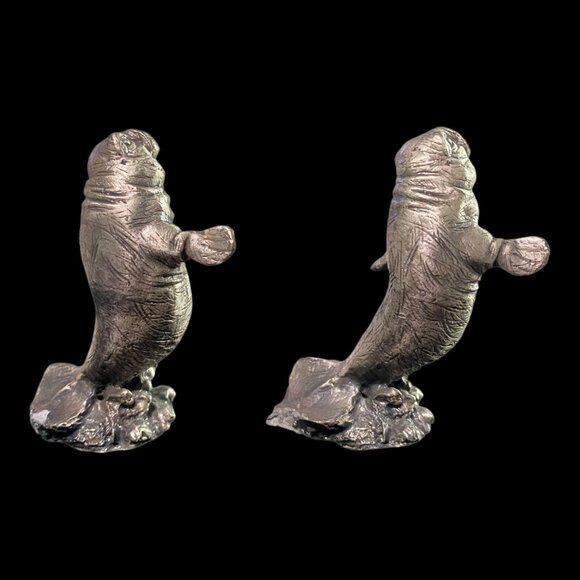 Figurines Pewter Manatee Figurine Statuette 3" T x 2" W - Picture 3 of 16